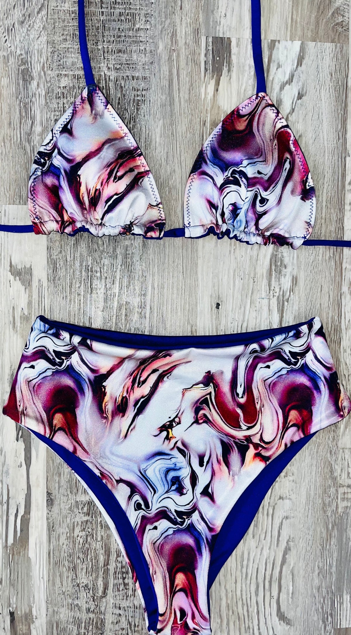 Marble Purple High waist