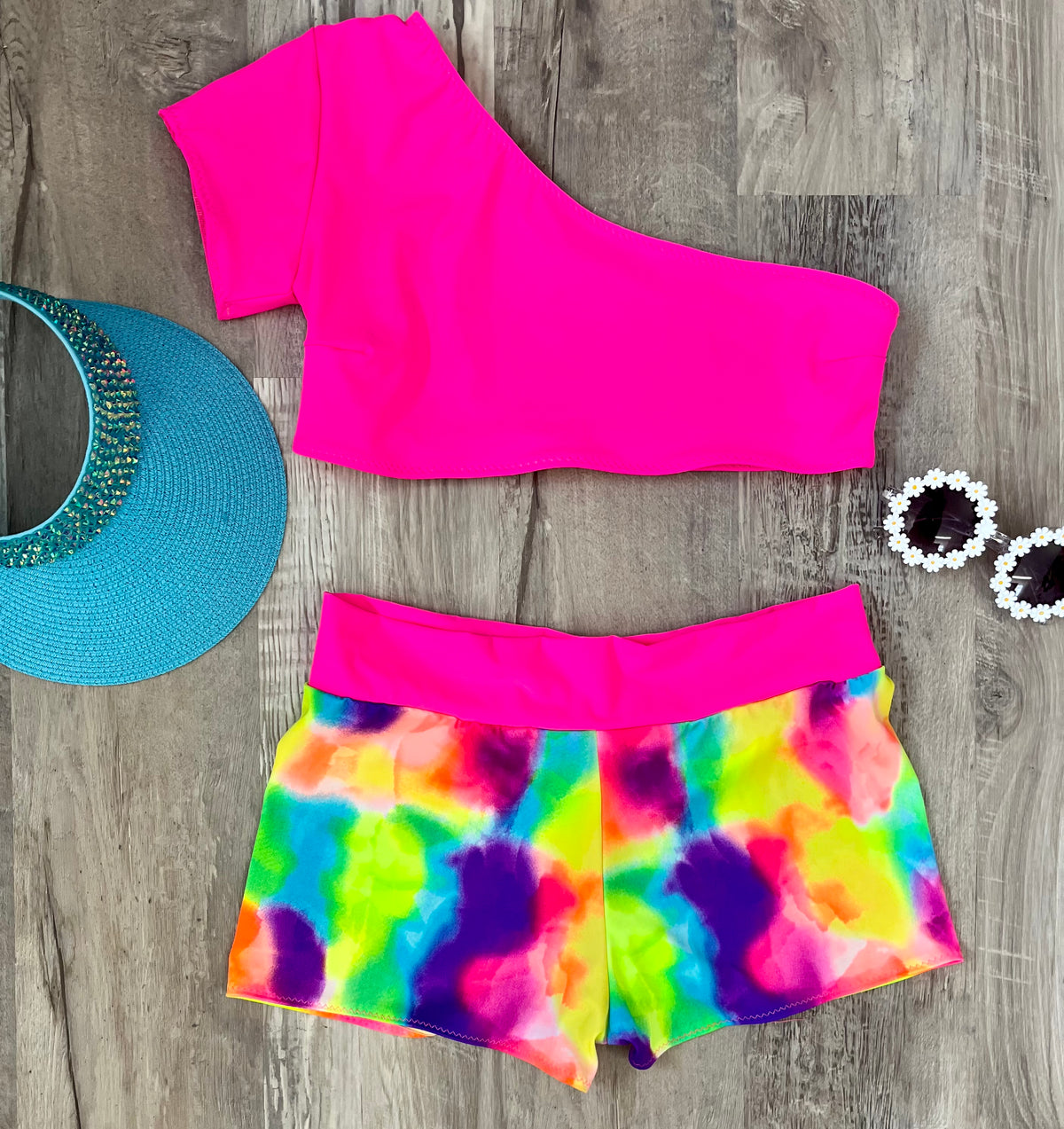 Crop Top & hot pants Tie Dye