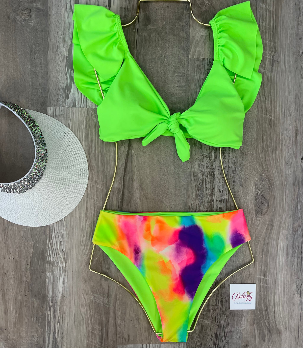 Cuba top Set Tie Dye Neon